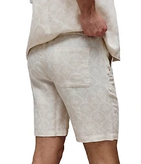 Psycho Bunny Brad Linen Blend 7#double; Inseam Shorts