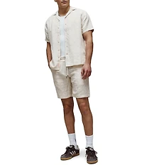 Psycho Bunny Brad Linen Blend 7#double; Inseam Shorts
