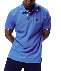 Psycho Bunny Brad Undercollar Pique Short Sleeve Polo Shirt
