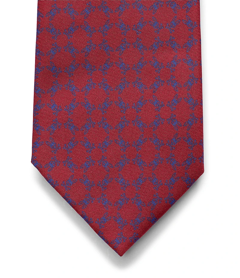 Psycho Bunny Bunny Circle 3 1/4#double; Traditional Jacquard Silk Tie