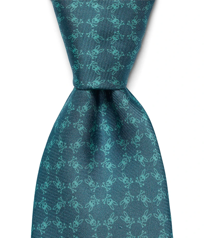Psycho Bunny Bunny Circle 3 1/4#double; Traditional Jacquard Silk Tie