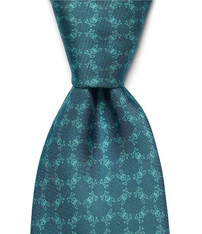 Psycho Bunny Bunny Circle Traditional Jacquard Silk Tie