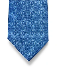 Psycho Bunny Bunny Diamond Print 3 1/4#double; Traditional Silk Tie