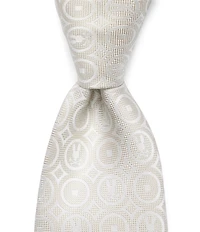 Psycho Bunny Bunny Medallion Print Traditional 3 1/4#double; Silk Tie