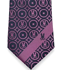 Psycho Bunny Bunny Medallion Print 3 1/4#double; Silk Tie