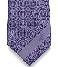 Psycho Bunny Bunny Medallion Print 3 1/4#double; Silk Tie