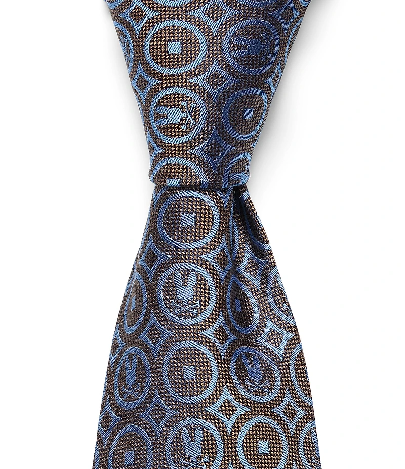 Psycho Bunny Bunny Medallion Print 3 1/4#double; Silk Tie