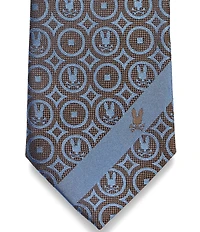 Psycho Bunny Bunny Medallion Print 3 1/4#double; Silk Tie