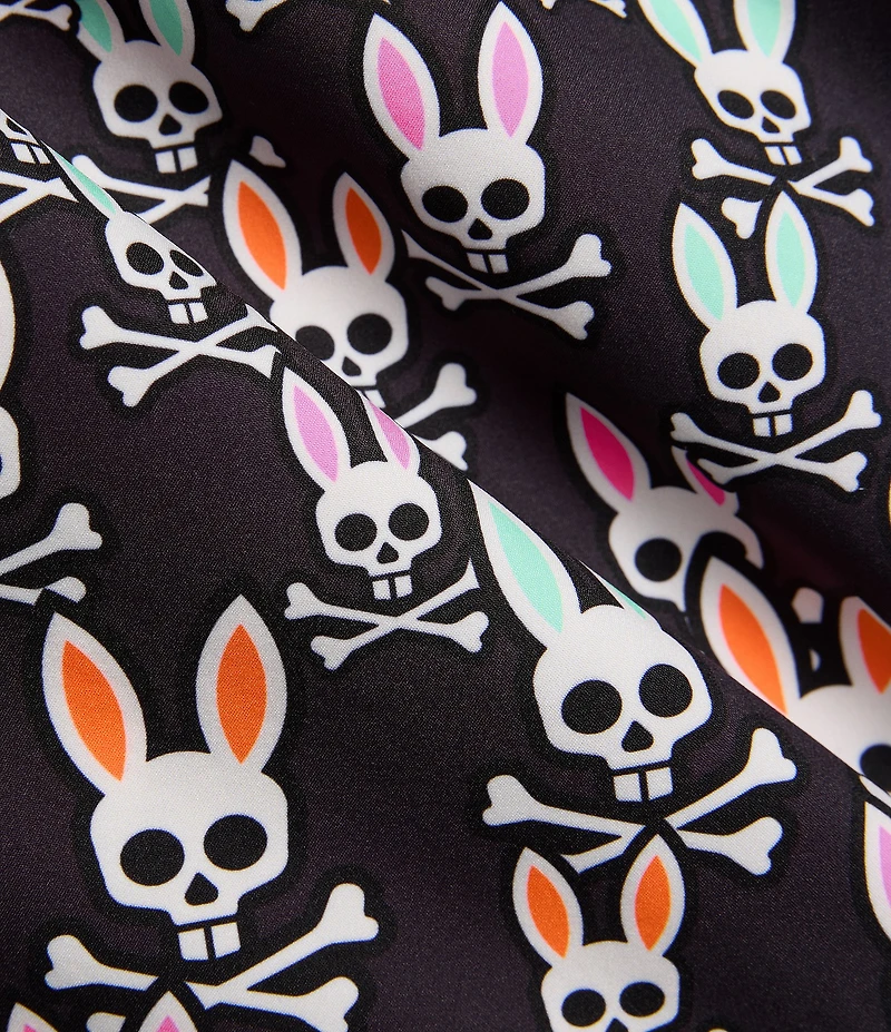 Psycho Bunny Byron Allover Bunny Printed 5.75#double; Inseam Swim Trunks