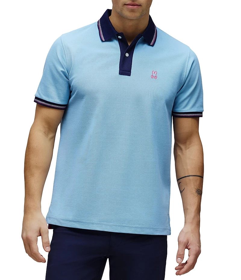 Psycho Bunny Carlos Pique Short Sleeve Polo Shirt
