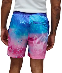 Psycho Bunny Caspian Printed 6#double; Inseam Swim Trunks