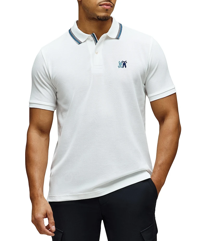 Psycho Bunny Cedric Pique Short Sleeve Polo Shirt