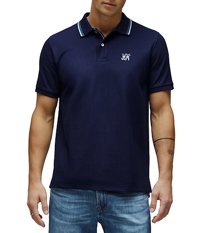 Psycho Bunny Cedric Pique Short Sleeve Polo Shirt