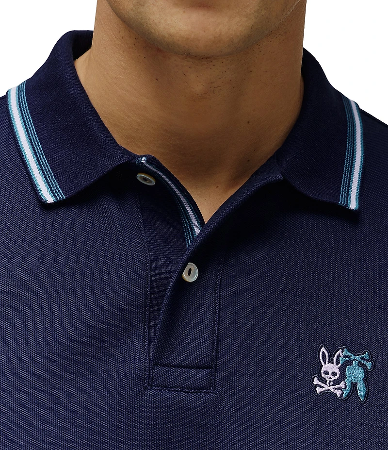Psycho Bunny Cedric Pique Short Sleeve Polo Shirt
