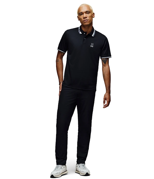 Psycho Bunny Chris Performance Pique Short Sleeve Polo Shirt