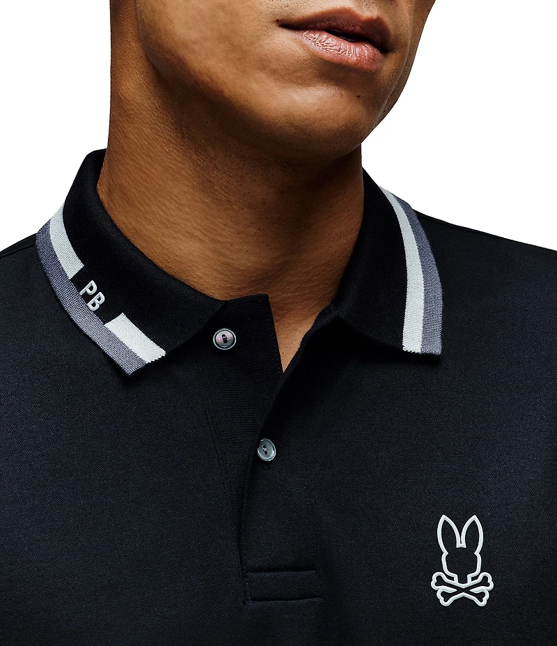 Psycho Bunny Chris Performance Pique Short Sleeve Polo Shirt