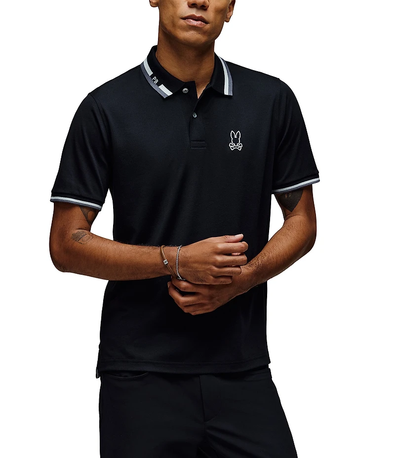 Psycho Bunny Chris Performance Pique Short Sleeve Polo Shirt