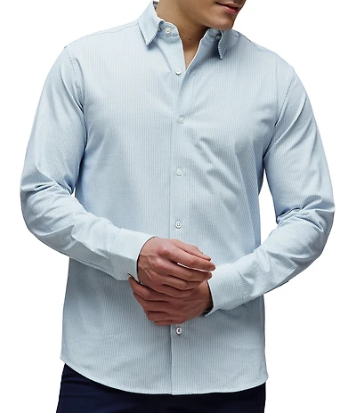 Psycho Bunny Classic Fit Spread Collar Micro Print Dress Shirt