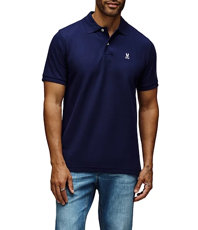 Psycho Bunny Classic Short Sleeve Solid Polo Shirt