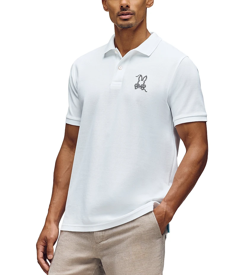 Psycho Bunny Cyrus Pique Short Sleeve Polo Shirt