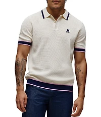 Psycho Bunny Dax Border Stripe Short Polo Shirt