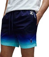 Psycho Bunny Dax Gradient Ombre 5 3/4#double; Inseam Swim Trunks