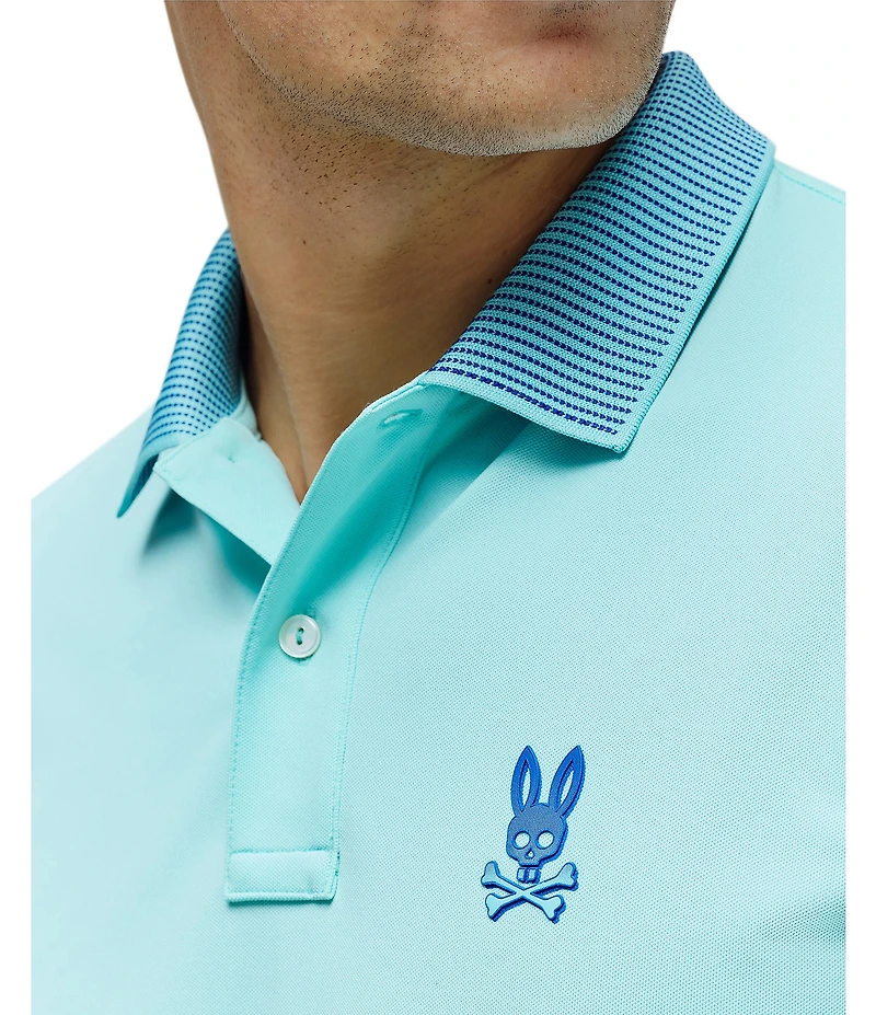 Psycho Bunny Dax Sport Stretch Short Sleeve Polo Shirt