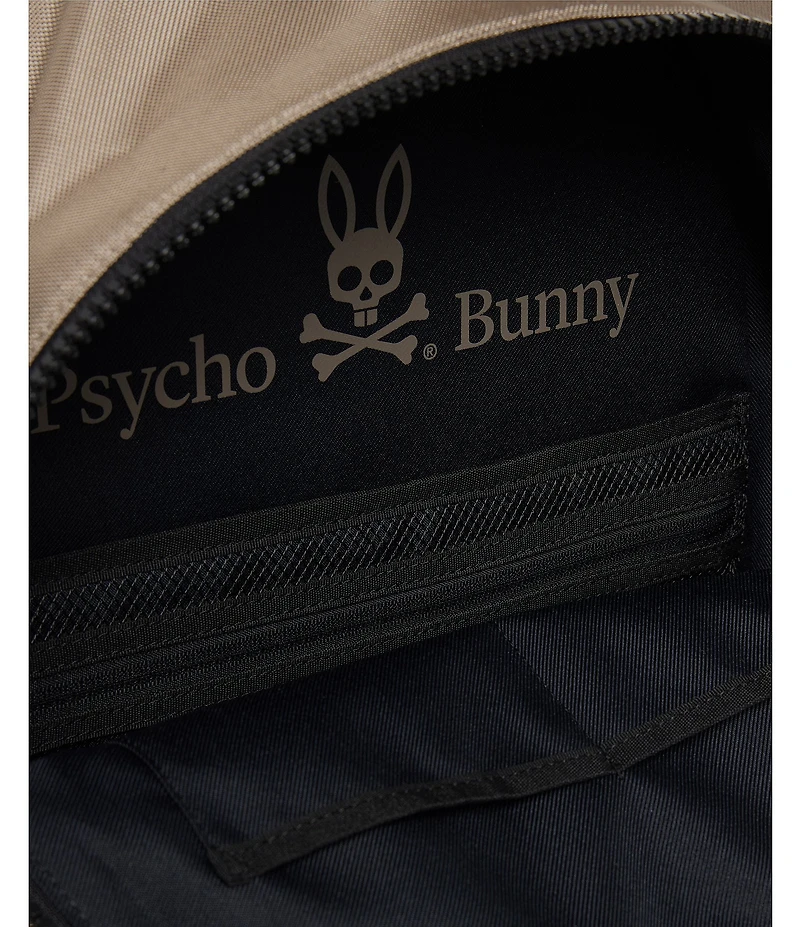 Psycho Bunny Dome Canvas/Buffed Leather Backpack