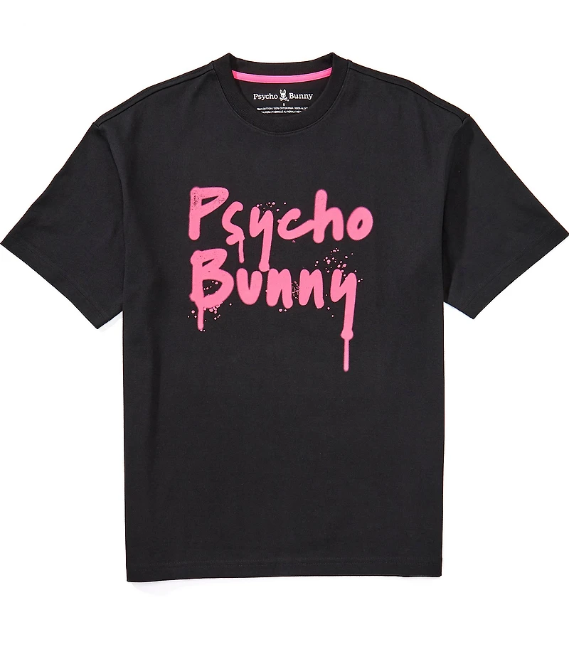 Psycho Bunny Duncan Wordmark Relaxed Fit Short Sleeve T-Shirt