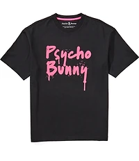 Psycho Bunny Duncan Wordmark Relaxed Fit Short Sleeve T-Shirt