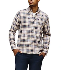 Psycho Bunny Elian Long Sleeve Plaid Print Woven Shirt