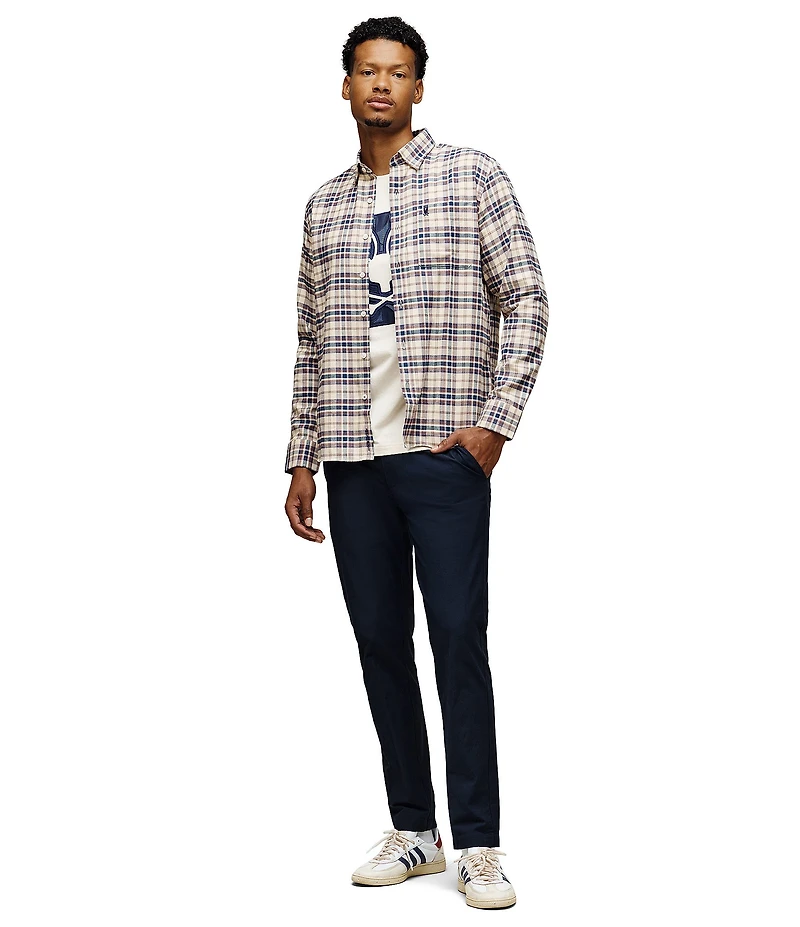 Psycho Bunny Elian Long Sleeve Plaid Print Woven Shirt