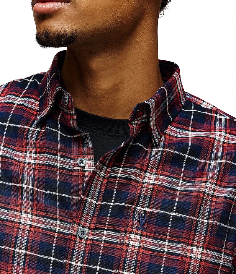 Psycho Bunny Elian Long Sleeve Plaid Woven Shirt