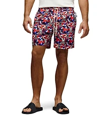 Psycho Bunny Florian Allover Print Swim Trunks