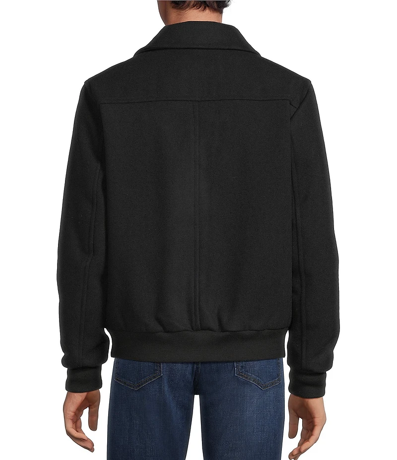 Psycho Bunny Gavin Solid Wool Bomber Jacket