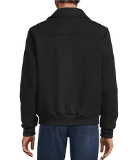 Psycho Bunny Gavin Solid Wool Bomber Jacket