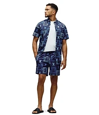 Psycho Bunny Gio Allover Print 6#double; Inseam Swim Trunks