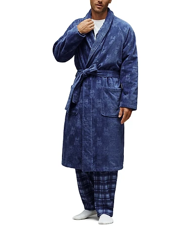 Psycho Bunny Harper Long Sleeve Terrycloth Robe