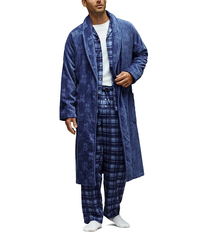 Psycho Bunny Harper Long Sleeve Terrycloth Robe