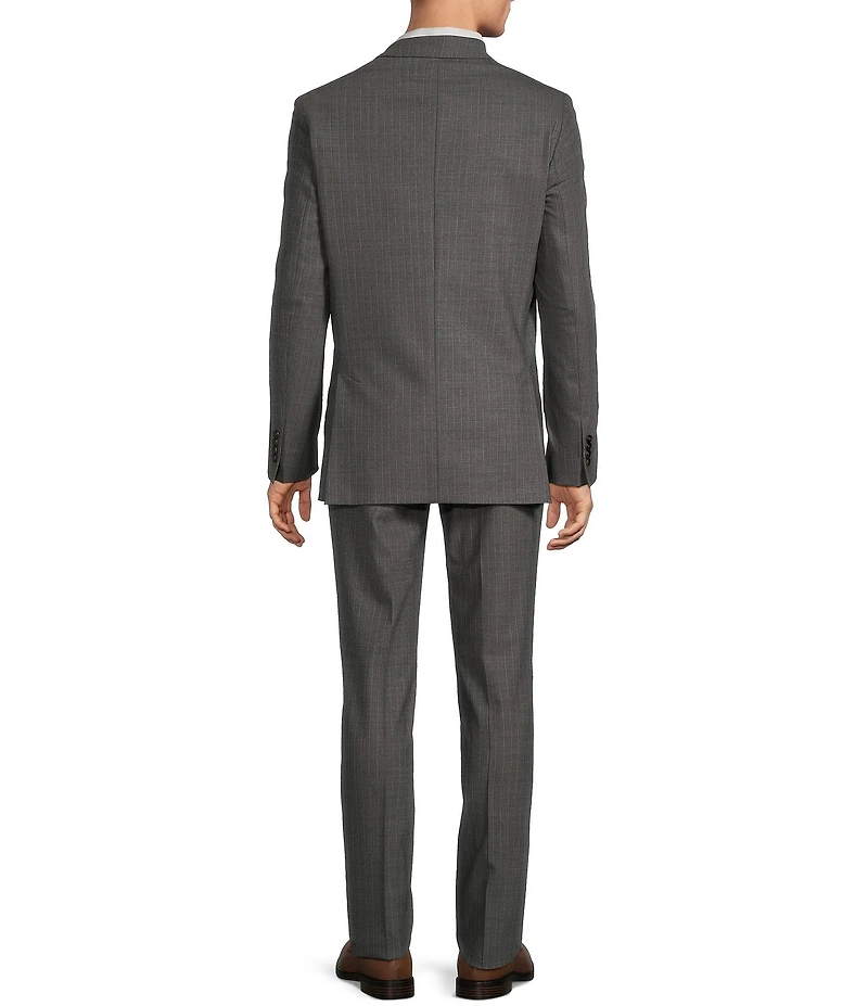 Psycho Bunny Harry Contemporary Fit Flat Front Striped 2-Piece Suit