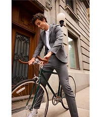 Psycho Bunny Harry Contemporary Fit Flat Front Striped 2-Piece Suit