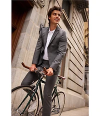 Psycho Bunny Harry Contemporary Fit Flat Front Striped 2-Piece Suit