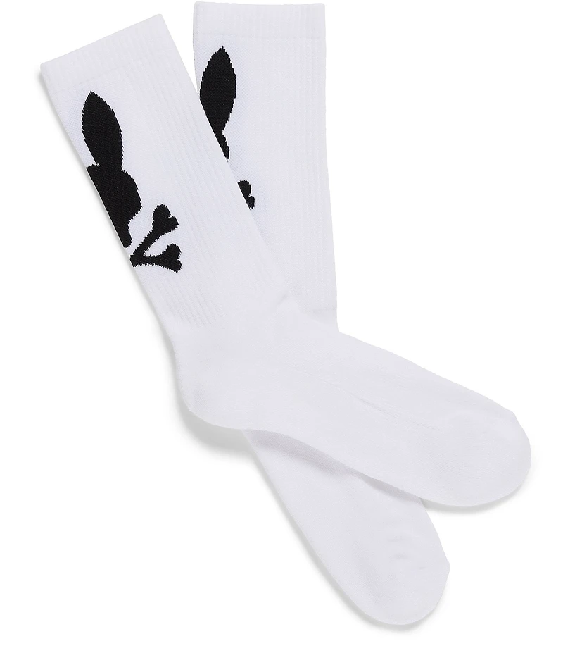 Psycho Bunny Intarsia-Knit Bunny-Pattern Sports Socks 3-Pack