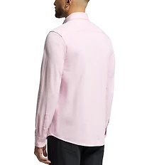 Psycho Bunny Jackson Classic Fit Spread Collar Solid Stretch Knit Dress Shirt