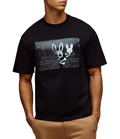 Psycho Bunny Jarvis Cotton HD-Printed Graphic Short Sleeve T-Shirt