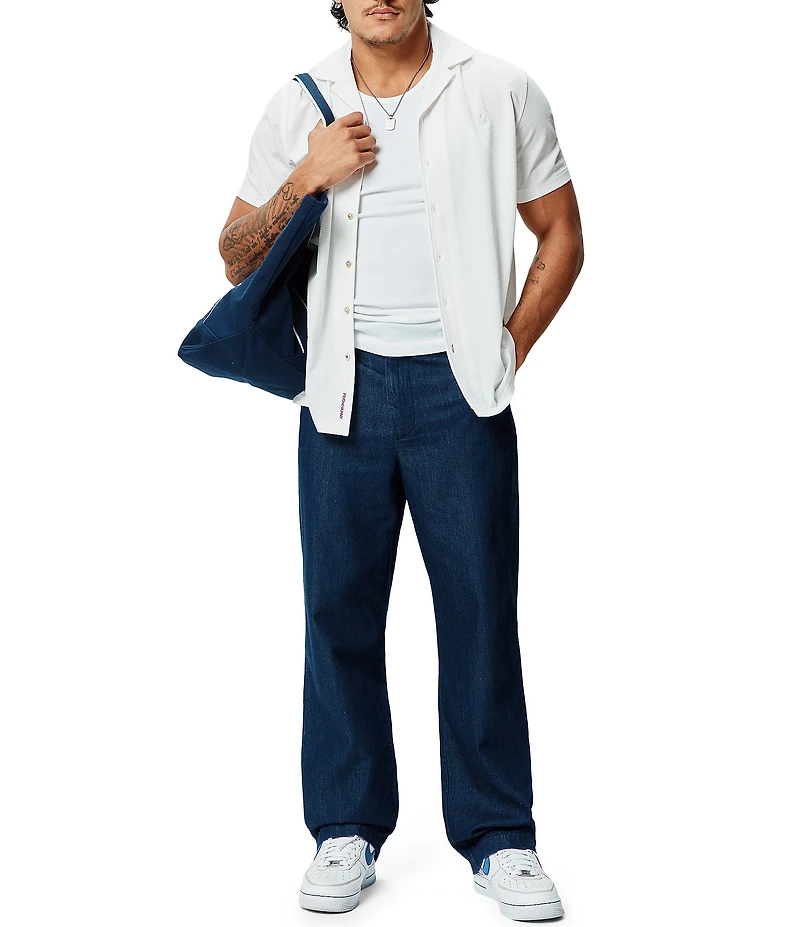 Psycho Bunny Jayme Seersucker Short Sleeve Woven Camp Shirt