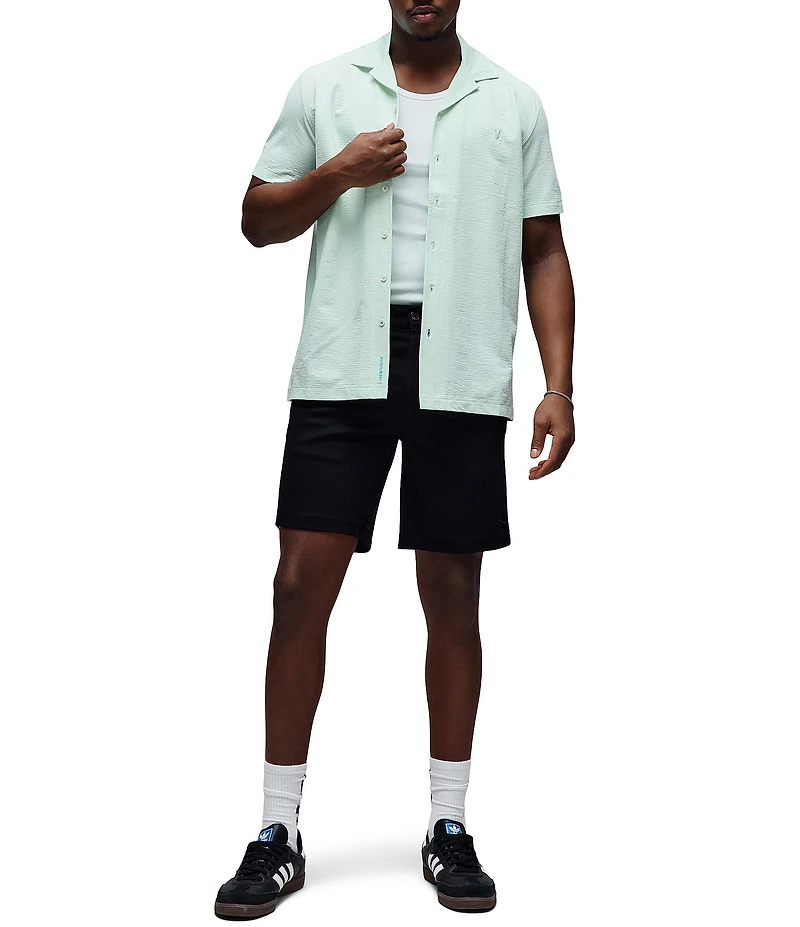 Psycho Bunny Jayme Seersucker Short Sleeve Woven Camp Shirt