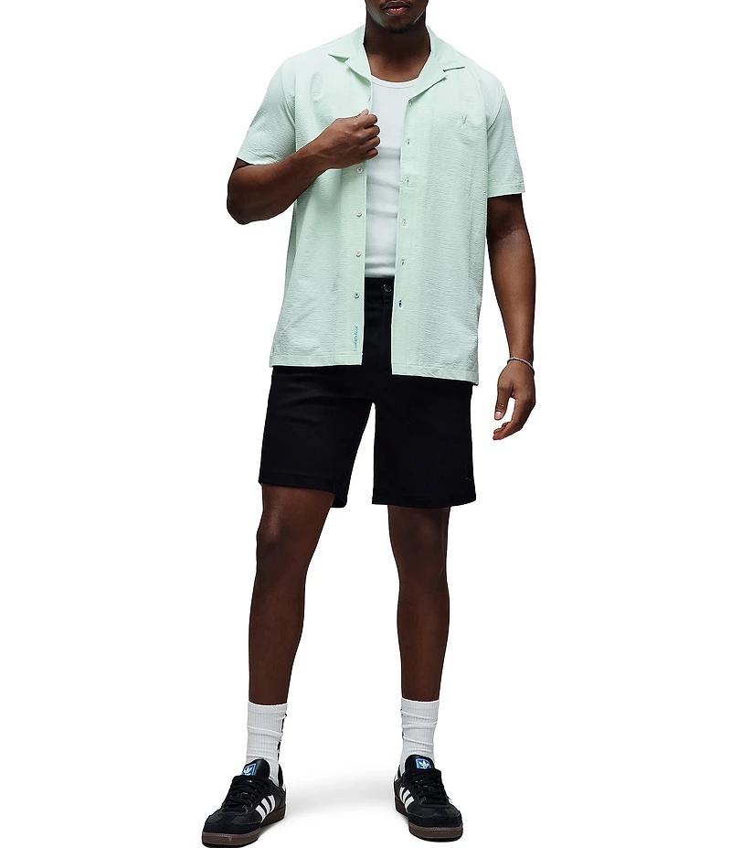 Psycho Bunny Jayme Seersucker Short Sleeve Woven Camp Shirt