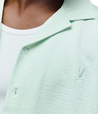 Psycho Bunny Jayme Seersucker Short Sleeve Woven Camp Shirt