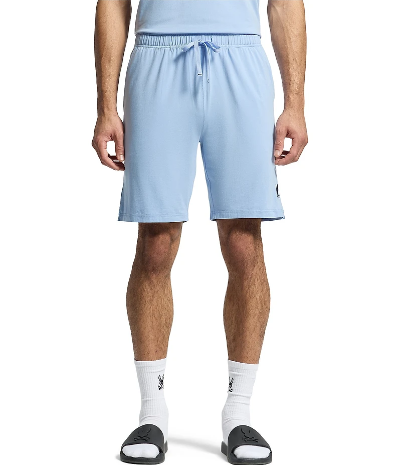 Psycho Bunny Jersey Lounge Embroidered Bunny Drawstring Shorts